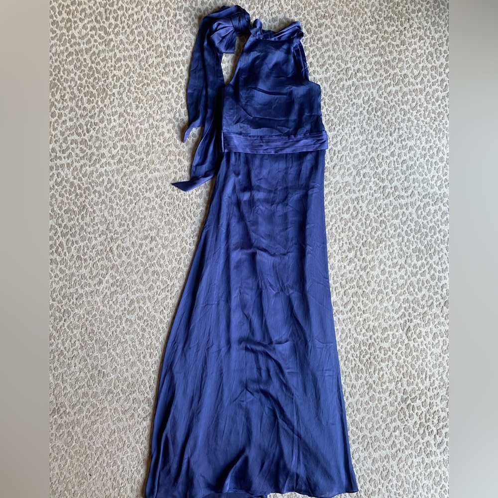 NWT Sachin + Babi Kayla Full-Length Satin Gown in Deep Cobalt, size 2 - Picture 9 of 12